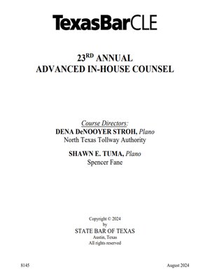 cover image of Advanced in House Counsel 2024